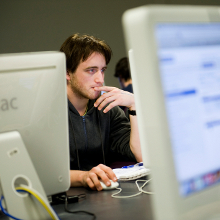Faculty of IT student using Mac computer